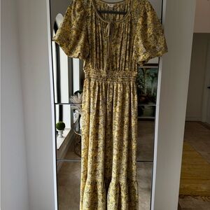 Max Studio Yellow Floral Maxi Dress